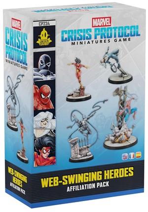 2!AMGCP234 Marvel Crisis Protocol Miniatures Game: Web-Swinging Heroes Affiliation Pack published by Atomic Mass Games