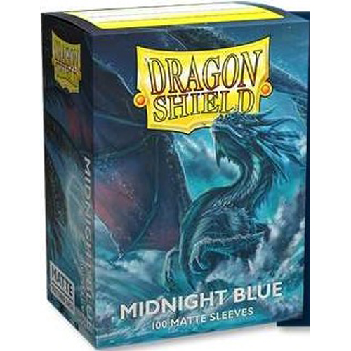 ARCT11057 100 x Midnight Blue Matte Standard Card Sleeves 63.5mm x 88mm (Dragon Shield) published by Arcane Tinmen