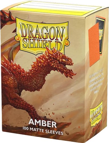 100 x Amber Matte Standard Card Sleeves 63.5mm x 88mm (Dragon Shield)