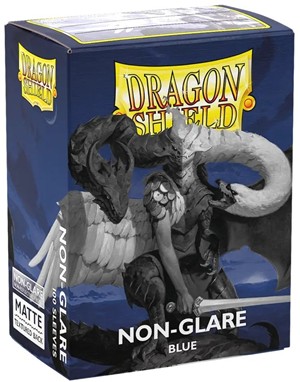 ARCT11823 100 x Blue Non Glare Matte Standard Card Sleeves 63.5mm x 88mm (Dragon Shield) published by Arcane Tinmen
