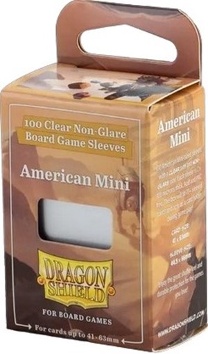 ARCT60201 100 x Clear Non-Glare Mini American Card Sleeves (Dragon Shield) published by Arcane Tinmen