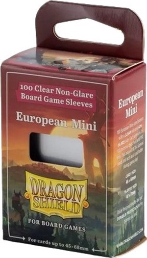ARCT60202 100 x Clear Non-Glare Mini European Card Sleeves (Dragon Shield) published by Arcane Tinmen