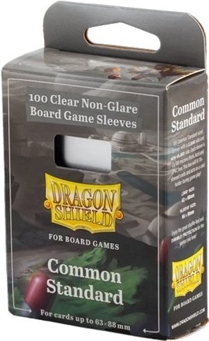 ARCT60205 100 x Clear Non-Glare Standard Card Sleeves (Dragon Shield) published by Arcane Tinmen