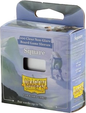 ARCT60207 100 x Clear Non-Glare Square Card Sleeves (Dragon Shield) published by Arcane Tinmen