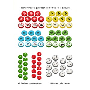 ARQ031 Small Samurai Empires Board Game: Deluxe Order Tokens published by Archona Games