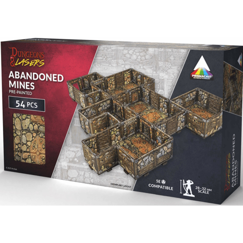 Dungeons And Lasers: Prismacast Prepainted Abandoned Mines