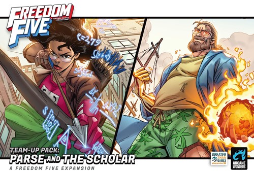 AWGDTE15FFPS Freedom Five Board Game: Parse And The Scholar Team-Up Pack published by Arcane Wonders