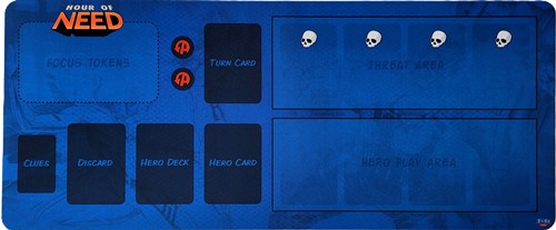 BLG036NPM Hour Of Need Board Game: Neoprene Mat published by Blacklist Games