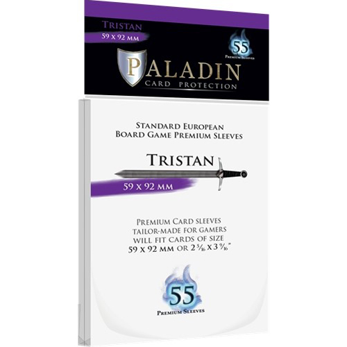 BNDPTRI 55 x Paladin Card Sleeves: Tristan (59mm x 92mm) published by Board And Dice