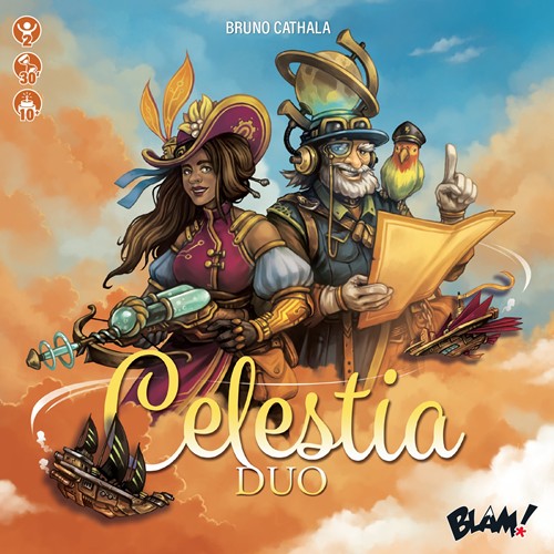 BRECEL002 Celestia Duo Card Game published by BLAM Edition