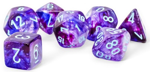 CHX22557 Chessex Nebula Mega-Hedral - Nocturnal with Turquoise Luminary Polyhedral Set published by Chessex