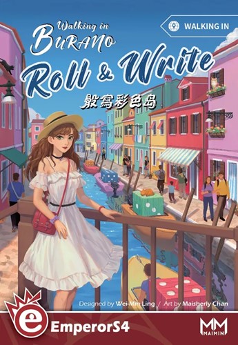 ES4WBRW01 Walking In Burano Board Game: Roll And Write published by EmperorS4 Games