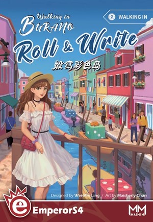ES4WBRW01 Walking In Burano Board Game: Roll And Write published by EmperorS4 Games