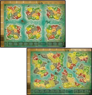 GAMHLASA04 Heroes Of Land Air And Sea Board Game: Two Worlds Game Mat published by Gamelyn Games