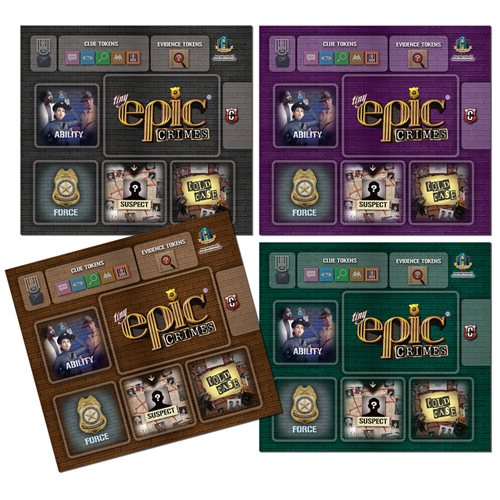 GAMTECA02 Tiny Epic Crimes Card Game: 4 Pack Player Mats published by Gamelyn Games