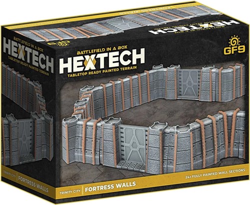 GFNHEXT30 Hextech Tabletop Ready Painted Terrain: Trinity City Walls published by Gale Force Nine