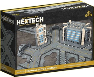 GFNHEXT33 Hextech Tabletop Ready Painted Terrain: Trinity City Highway Exits And Tunnels published by Gale Force Nine