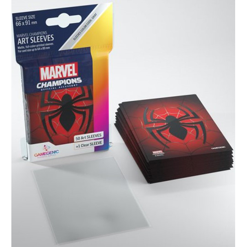 GGS10093ML Marvel Champions LCG: 50 x Spider Man Art Sleeves (Gamegenic) published by Gamegenic