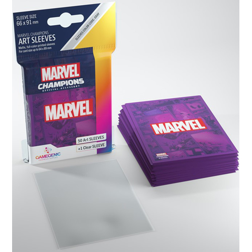 GGS10108ML Marvel Champions LCG: 50 x Marvel Purple Sleeves (Gamegenic) published by Gamegenic
