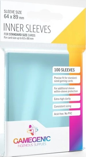 GGS11013 100 x Inner Sleeves (Gamegenic) published by Gamegenic