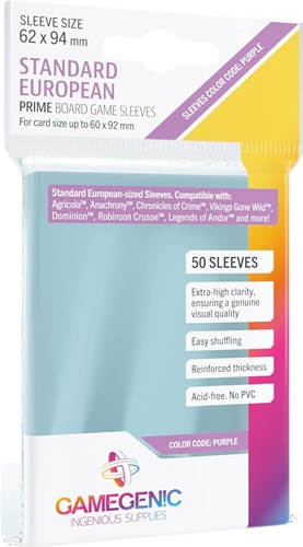 50 x Clear Matte Standard European Card Sleeves 62mm x 94 mm