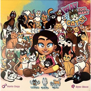 GIR11000 Way Too Many Cats Board Game published by Weird Giraffe Games