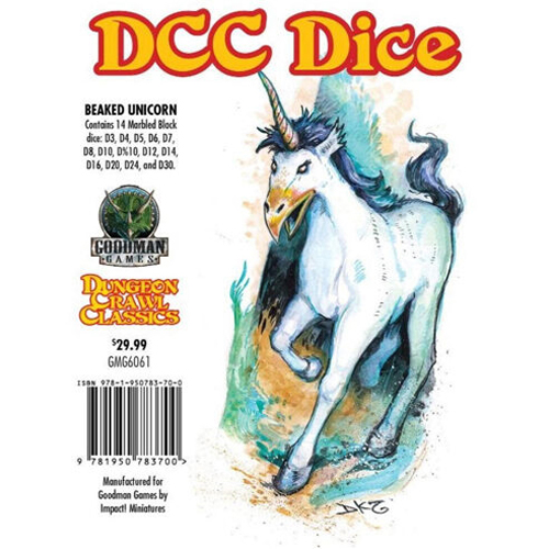 GMG6061 Dungeon Crawl Classics RPG: Beaked Unicorn Dice published by Goodman Games