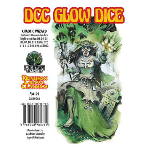 GMG6063 Dungeon Crawl Classics RPG: Chaotic Wizard Dice published by Goodman Games