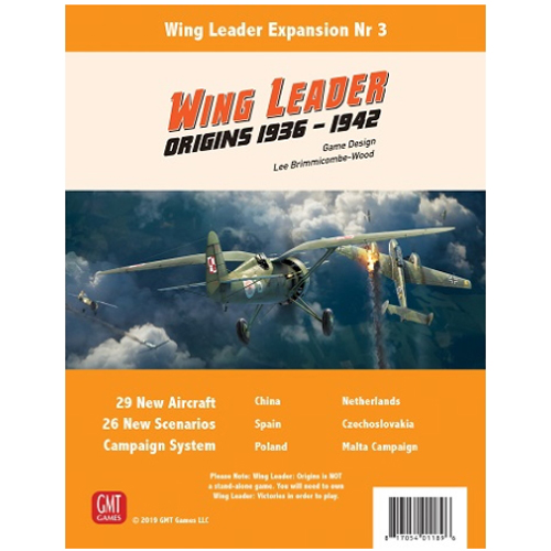 GMT1919 Wing Leader Board Game: Victories: Early Air Battles 1936 to 1942 published by GMT Games