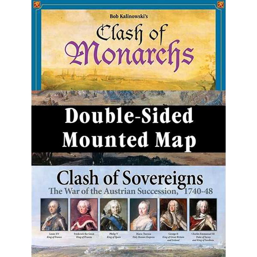 GMT2404 Clash Of Sovereigns and Clash Of Monarchs Mounted Map published by GMT Games