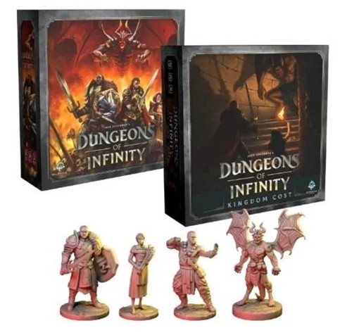 GQSKGDOID01 Dungeons Of Infinity Board Game: Deluxe Version Bundle published by Sky Kingdom Games