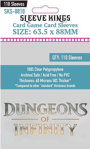 GQSKGDOISKP Dungeons Of Infinity Board Game: Sleeve Kings Sleeve Pack published by Sky Kingdom Games