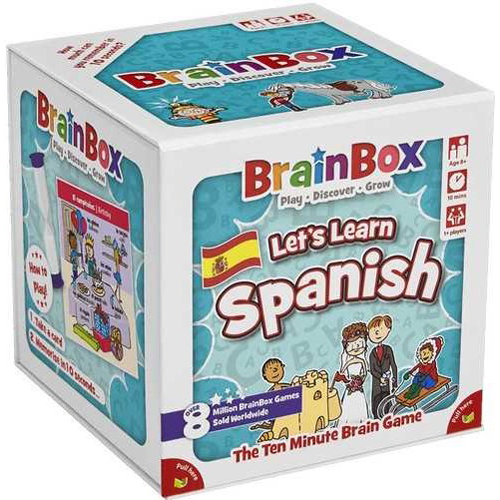 GRE124457 BrainBox Game: Let's Learn Spanish (Refresh 2022) published by Green Board Games