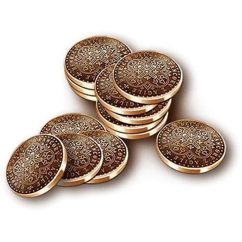 LKYDESK05 Destinies Board Game: Metal Coins published by Lucky Duck Games