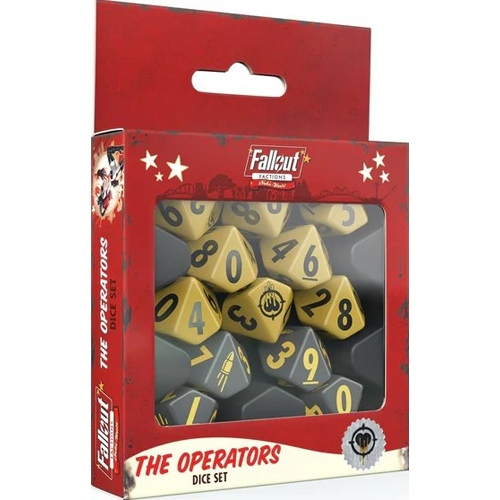 MUH107005 Fallout Factions Miniatures Game: The Operators Dice Set published by Modiphius