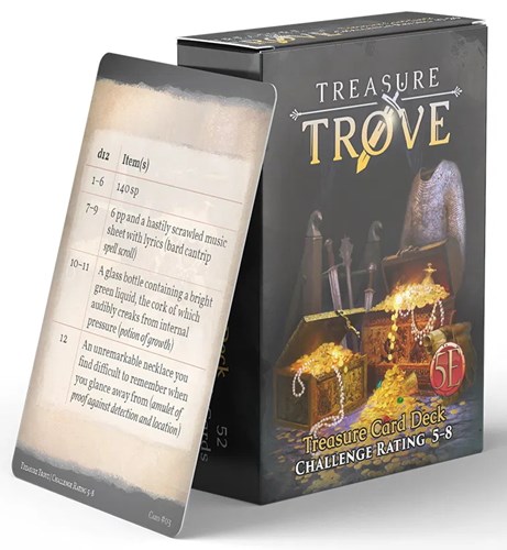 NRG1025 Dungeons And Dragons RPG: Treasure Trove Challenge Rating 5 to 8 Deck published by Nord Games