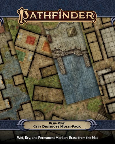 PAI11028FM Pathfinder Flip-Mat: City Districts Multi-Pack published by Paizo Publishing