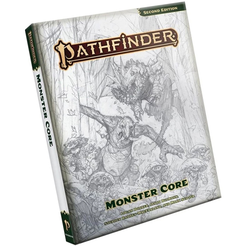 PAI12003SK Pathfinder RPG 2nd Edition: Monster Sketch Cover published by Paizo Publishing