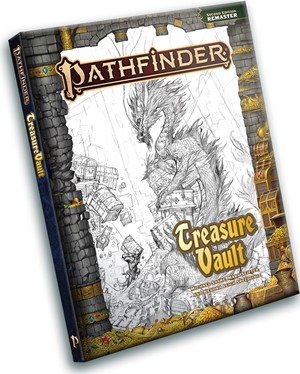 PAI12011SK Pathfinder RPG 2nd Edition: Treasure Vault Sketch Cover (Remastered) published by Paizo Publishing