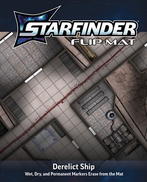 2!PAI21005FM Starfinder RPG: Flip-Mat Derelict Starships published by Paizo Publishing