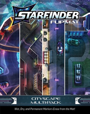 2!PAI21006FM Starfinder RPG: Flip-Mat Cityscape Multi-Pack published by Paizo Publishing