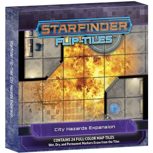 PAI7504 Starfinder RPG Flip-Tiles: City Hazards Expansion published by Paizo Publishing