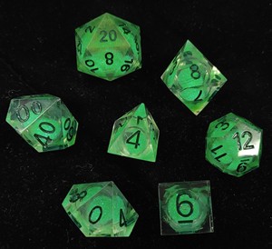 2!PAL510 The Teenage Mutant Ninja Turtles RPG: Mutagen Green Dice Set published by Palladium Books