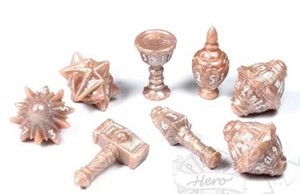 2!PHD2311 PolyHero Cleric 8 Dice Set - Radiant Rose published by Poly Hero Dice