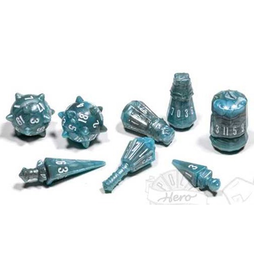 PHD2312 PolyHero Warrior 8 Dice Set - Stalwart Storm published by Poly Hero Dice