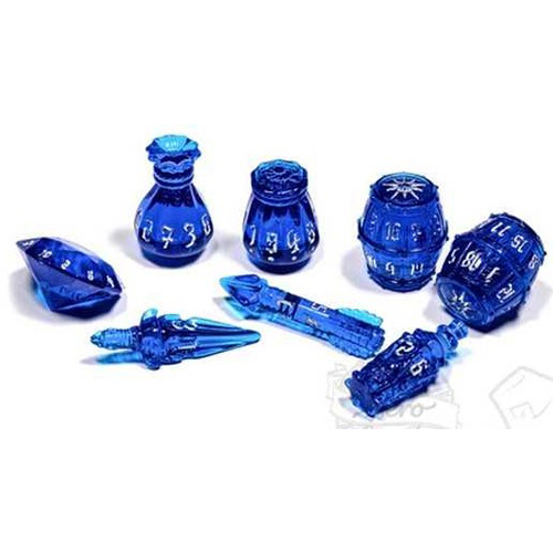 PHD2322 PolyHero Rogue 8 Dice Set - Sapphire Scoundrel published by Poly Hero Dice