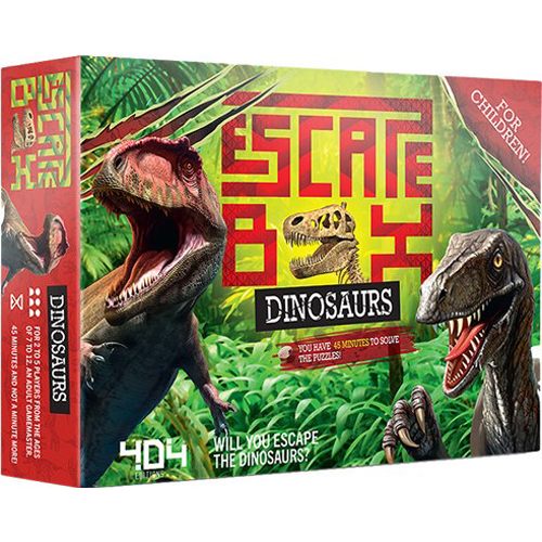 QCQEB012EN Escape Box Board Game: Dinosaurs published by 404 Editions