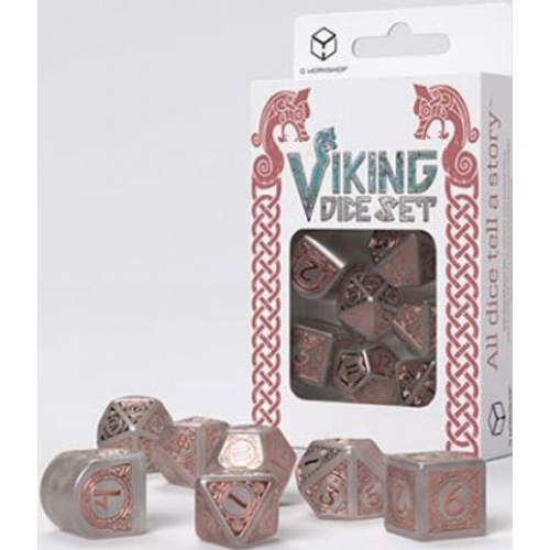 QWSRVIK4S Q-Workshop Viking RPG Mjolnir Dice Set published by Q-Workshop