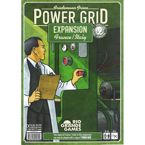 RGG571 Power Grid Board Game: Recharged Italy And France Map published by Rio Grande Games