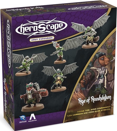 RGS02772 Heroscape Board Game: Rising Tide - Wing Commander Tuck Harrigan And Vorid Glidestrikers Army Expansion published by Renegade Game Studios